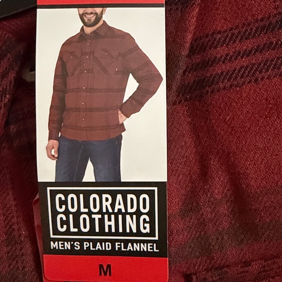 Colorado Clothing Men’s Plaid Flannel size M, L, Red NWT - Picture 1 of 8